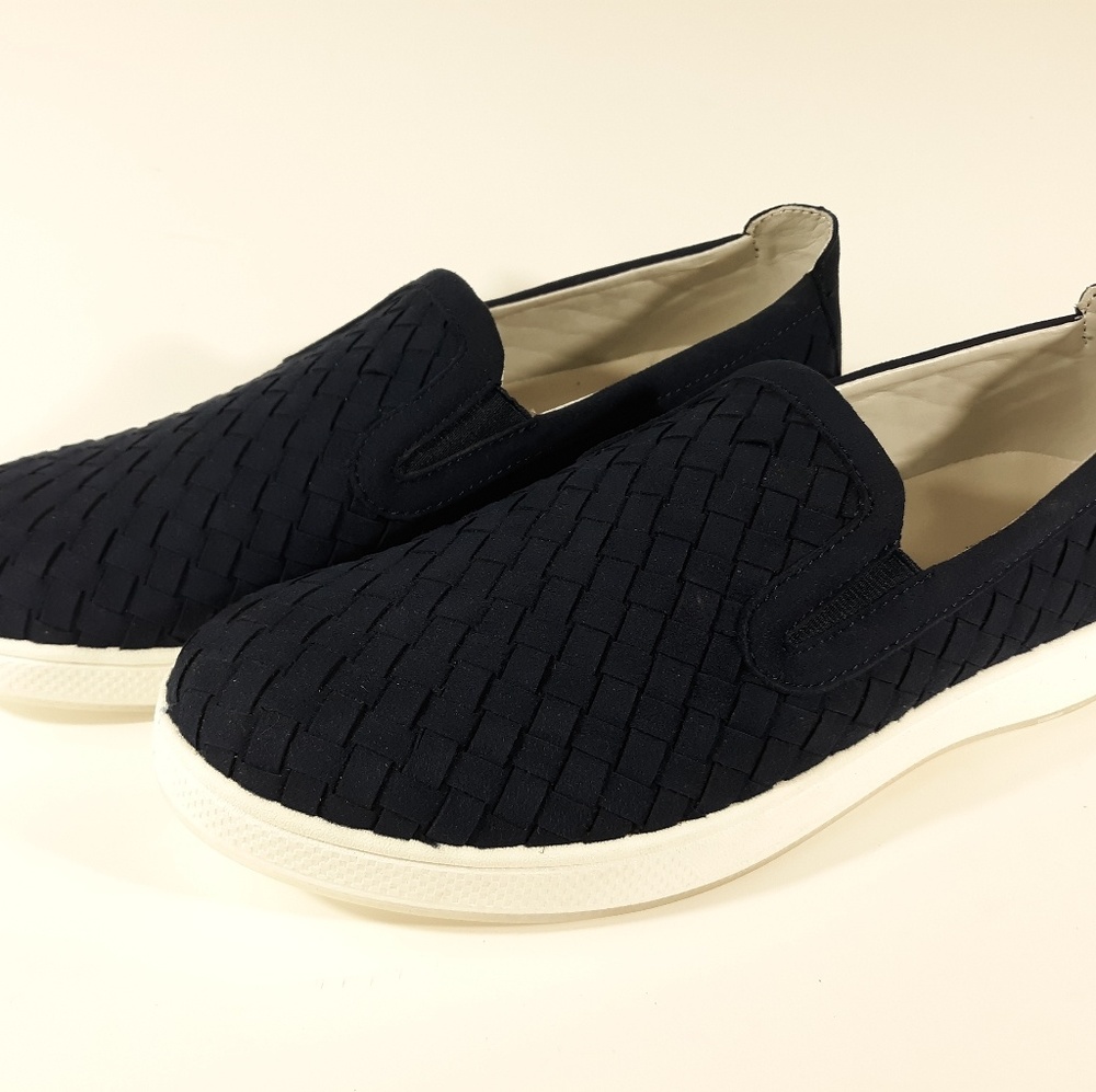 Aureus Mens Navy Bllue Suede Loafers Sz 10.5